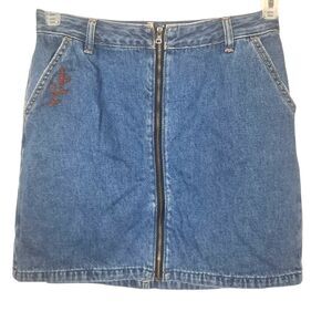 Hollister Ultra High Rise Mini Skirt DIY Embroidered Pocket Size 7